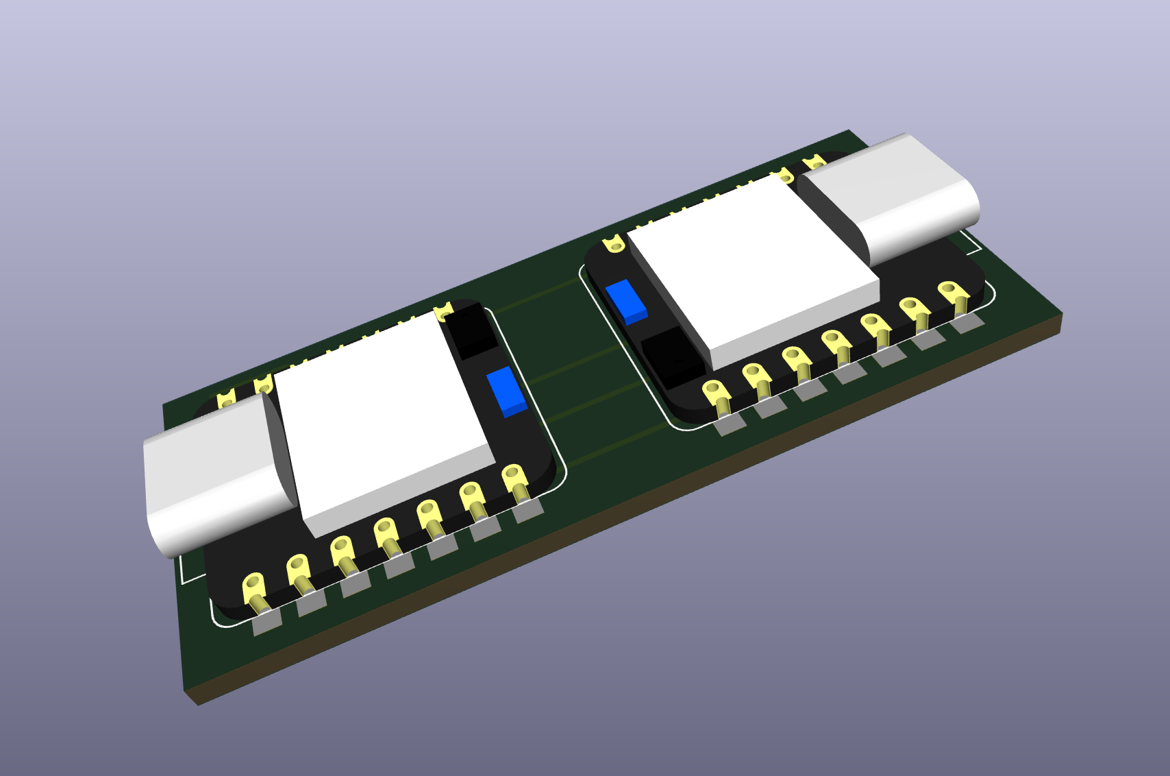 JLCPCB online fabrication platform showing the uploaded Gerber files rendered as a board preview, with a fabrication quote